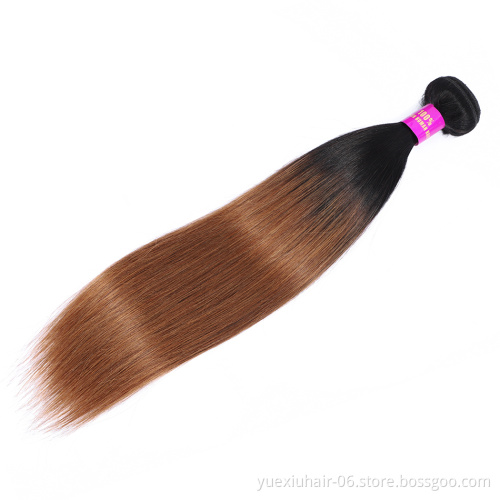 Ombre 1B/30 Blonde Brazilian Straight Hair Bundles Cuticle Aligned Raw Virgin Hair Weave 1 Piece